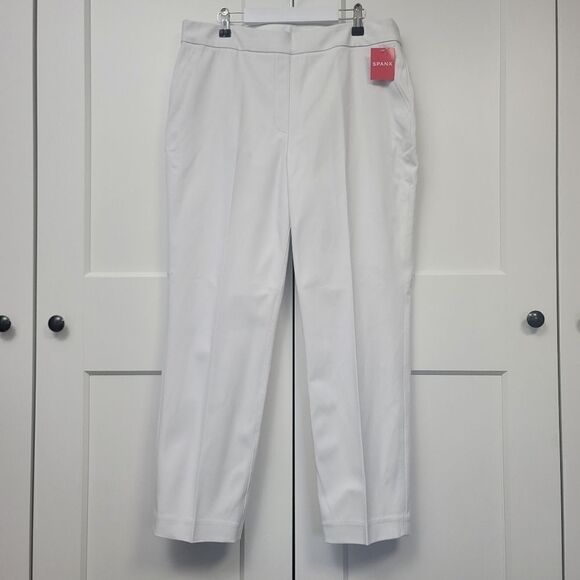 Spanx slim straight pants in classic white, xl - Picture 4 of 9